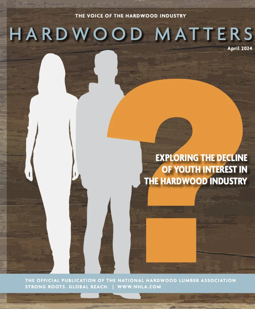 April 2024 edition of Hardwood Matters magazine published by the National Hardwood Lumber Association